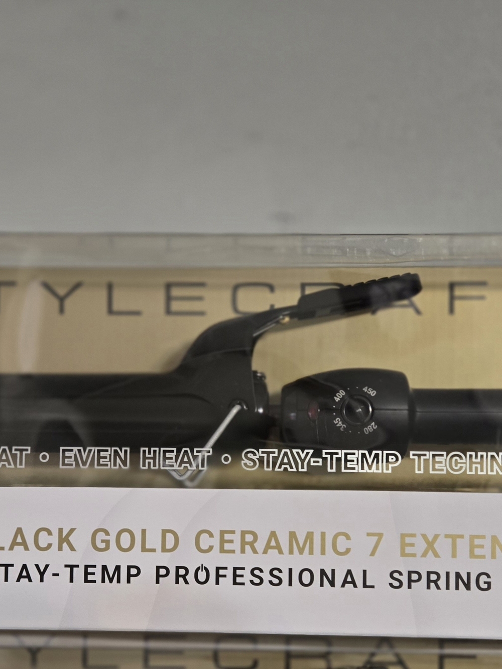 Black & Gold Ceramic Curling Iron